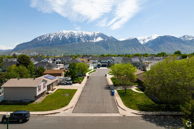 Mountains loom over the horizon and offer stunning vistas from Orem South.
