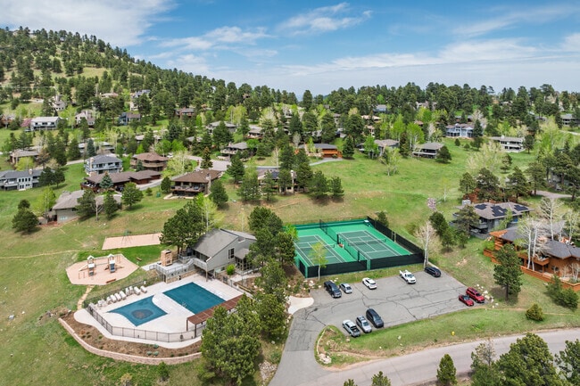 The Vista Clubhouse in Genesee Central features two tennis courts, a pool, and an outdoor playground.