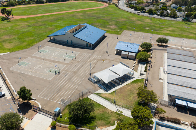 Large open areas for activities in the back of Lincoln Middle School in South Oceanside.