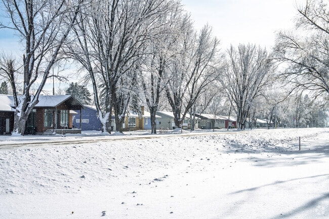 Winter streets in Melrose are often covered with seasonal snowfall.
