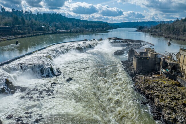 Willamette Falls, just minutes from McLoughlin, showcases stunning natural beauty.