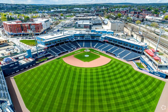Opened in 2021, the Polar Park features a well manicured baseball field and a large stadium.