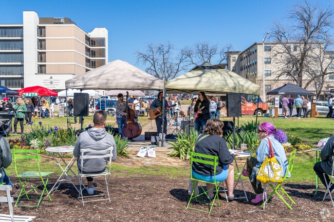 Denton Community Market regularly has live music for Downtown Denton residents to enjoy.