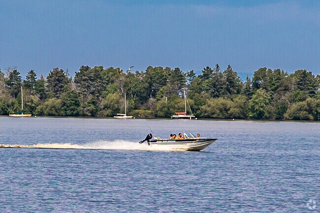 The North End neighborhood is surrounded by water with access to Lake Superior.