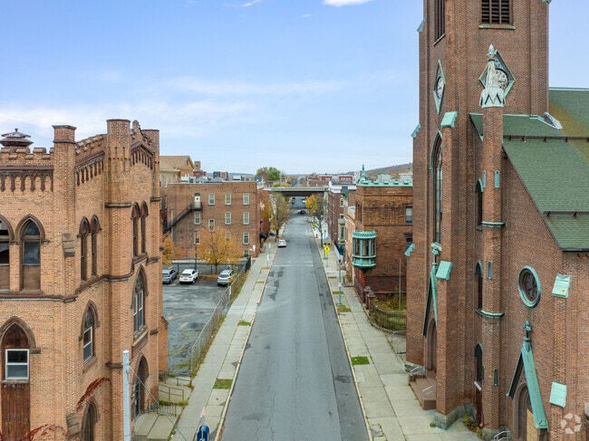 The streets of South Central are lined with historical architecture.