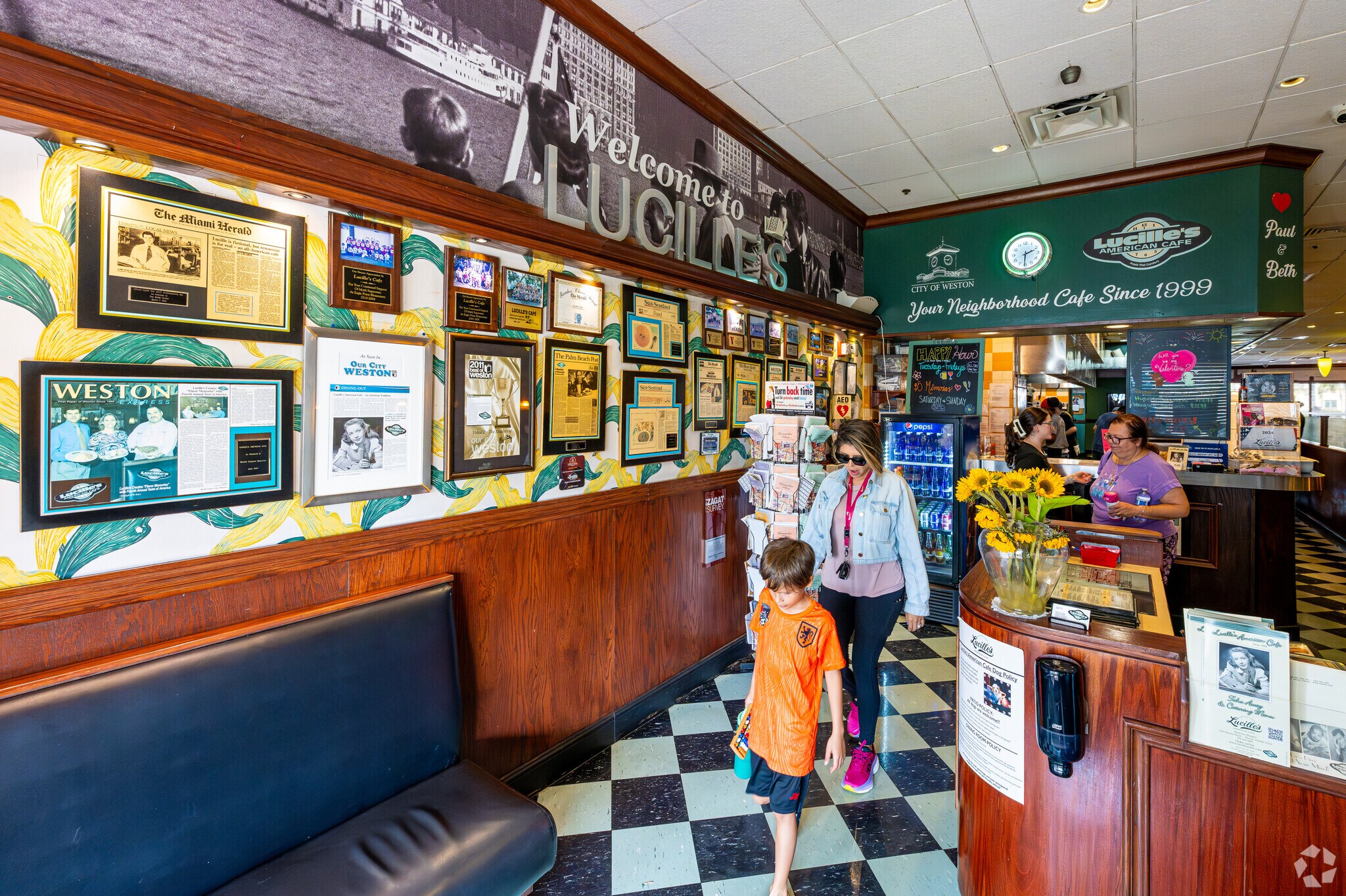 Share family time while enjoying a weekend lunch at Lucille's American Cafe at Oak Hill Village.
