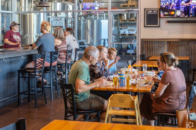 Enjoy a meal and a cold brew at Secrete Trail Brewing Company.