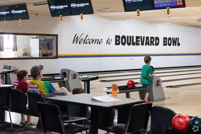 Boulevard Bowl anchors league nights and family fun with 40 lanes in Downtown Schenectady.