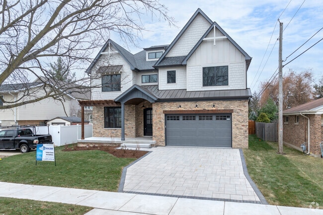 Modern farmhouse style homes are becoming increasingly popular in Elmhurst.