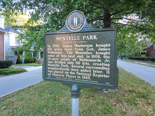 Mentelle Park is one of the more historic areas of Lexington.
