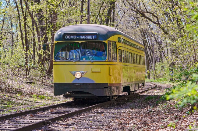 Visitors to the Como-Harriet Streetcar can take educational rides on a vintage trolley.