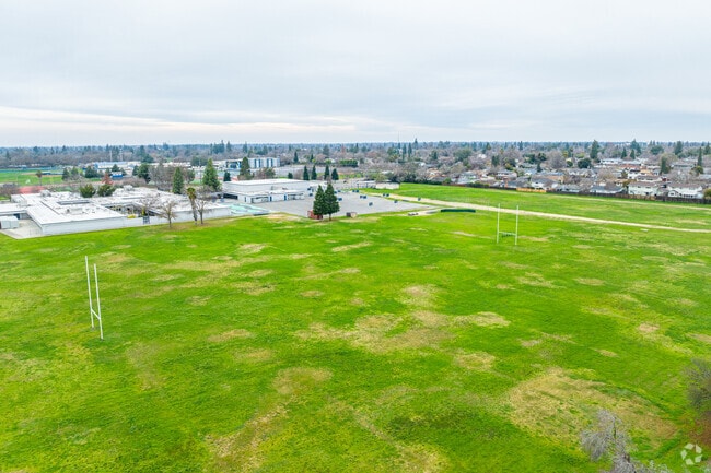 Play on the field at Will Rogers Middle School.