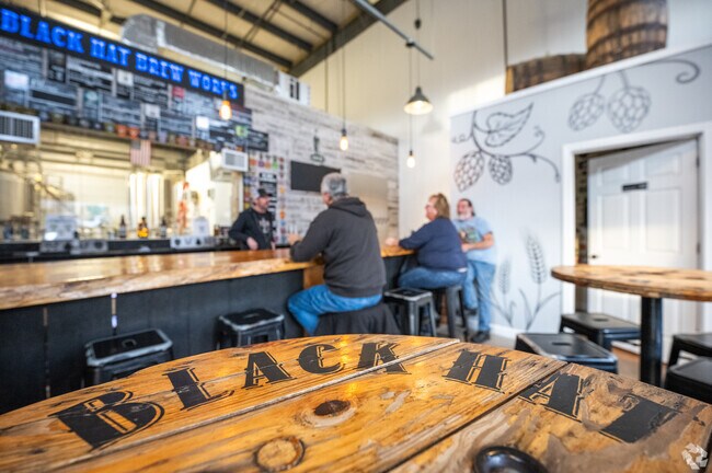 Grab a locally brewed beer at Black Hat Brew Works in Bridgwater.