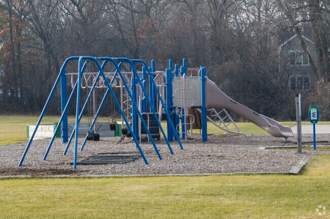 There are plenty of swingsets for all students at Sherwood Elementary School.