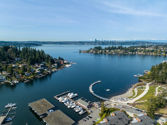The scenic Meydenbauer Bay is the gem of North Bellevue.
