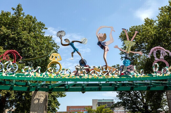 Fairhill Square Park has some detailed artwork near the McGuire neighborhood.