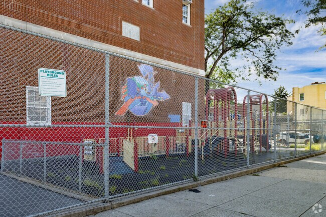 The playground at PS 10 in Brooklyn is a favorite place for the students.