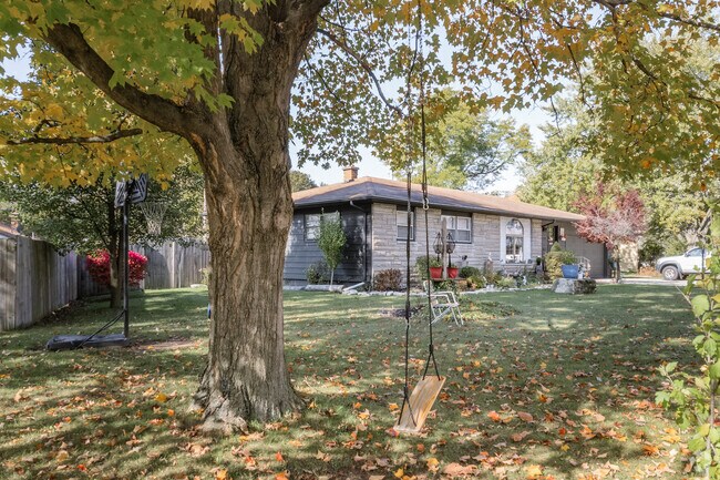 Village Woods has the perfect trees to hang a swing.
