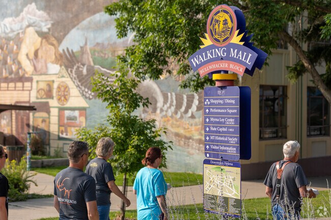 The Last Chance Gulch Walking Mall is a vibrant shopping hub just south of North Central.