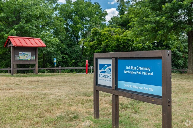 Washington Park also has access to the Lick Run Greenway.