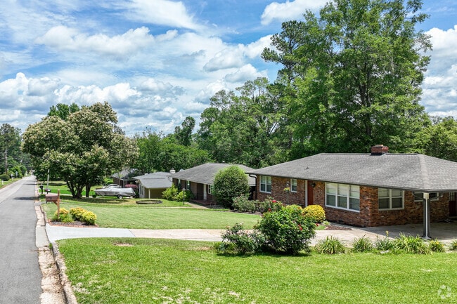 Homes line the hillside in Lakemont near Augusta National Golf Club.
