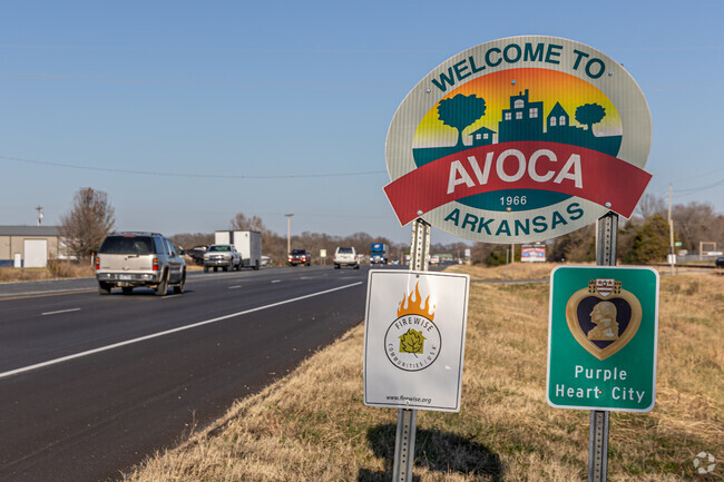 Avoca is a small community north of Rogers on Highway 62.