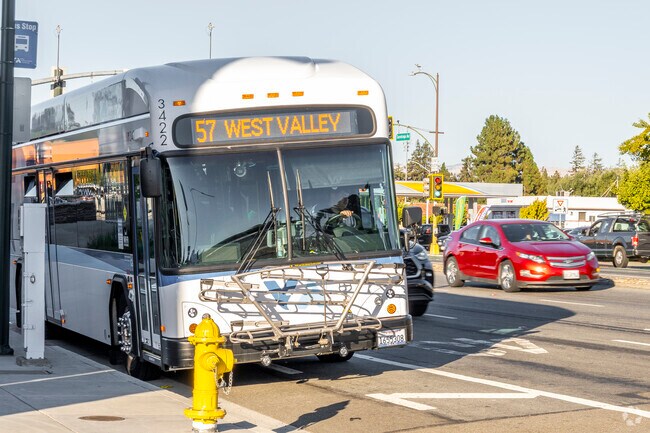 VTA buses circle around the Strawberry Park area to make it easy for people to commute.