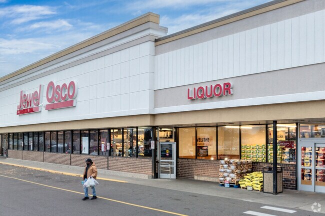 Residents of Hermon can do their grocery shopping at the nearby Jewel Osco.