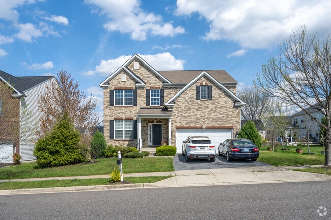 An example of one of the new build colonial revival homes now so common in Capitol Heights.