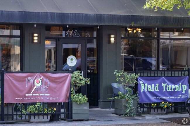Downtown Suffolk offers many delicious restaurants, including the Plaid Turnip.