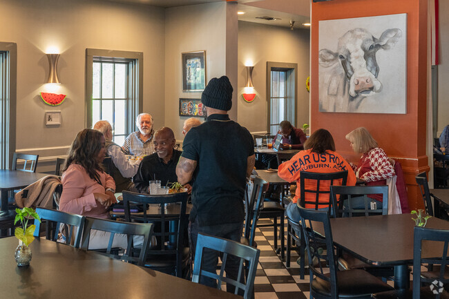 Forest Park features The Cork & Cleaver, a pub famous for its hearty meals.