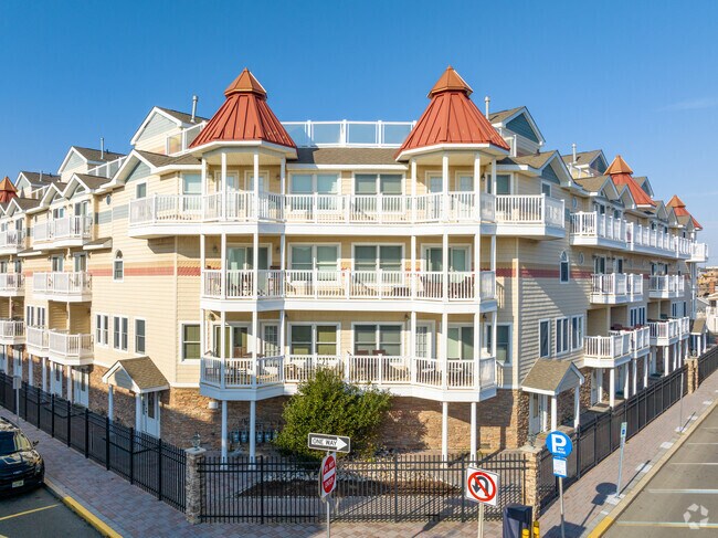 These architecturally distinct condominiums offer elevated beachside living with panoramic ocean views in Seaside Heights, NJ.