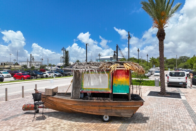 Local artist displays his colorful boat by the Riviera Beach Marina.