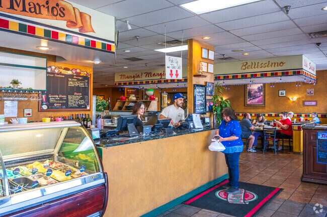 Locals love the pizza and Italian food at Marios in Enchanted Park.