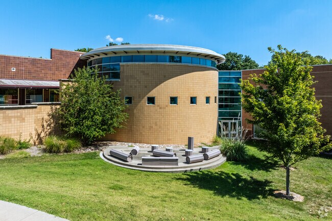 The library at Sunflower Elementary is stocked with books.