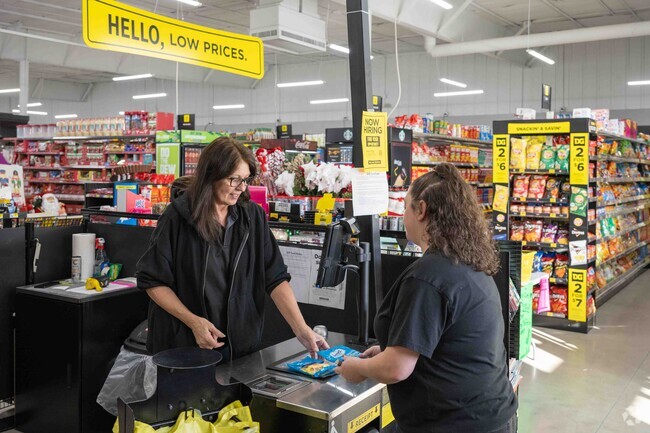 Dollar General is a retail store near Penfield that offers household items and groceries.