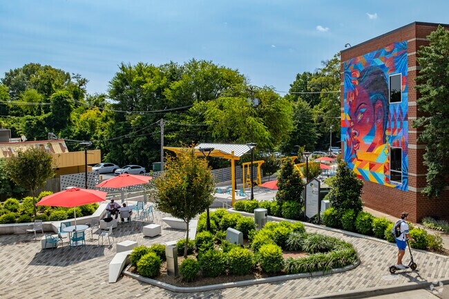 Five Points Plaza is a popular area North of Charlotte.