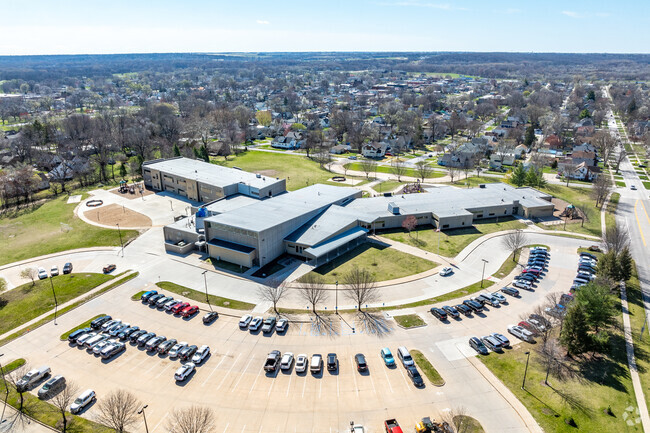Hillside Elementary School's campus covers several acres in residential West Des Moines.