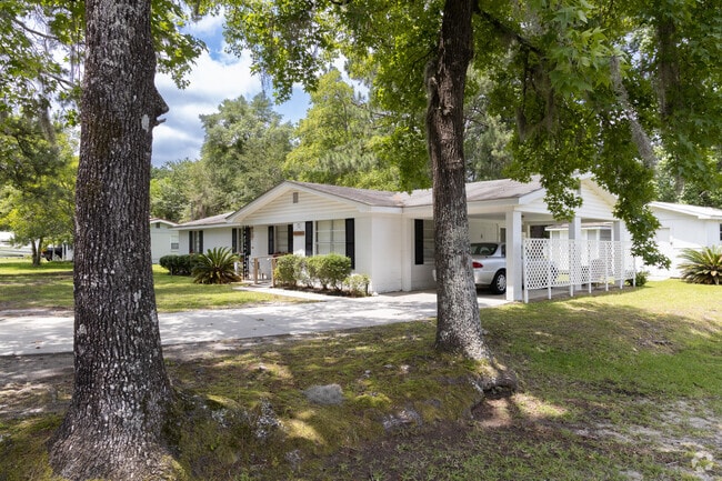 Many homes throughout Bloomingdale are shaded with lush greenery.