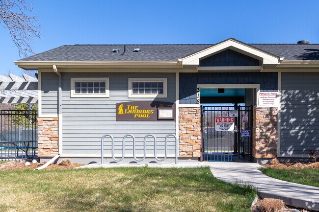 The Landings pool is a gathering place during the warmer months.