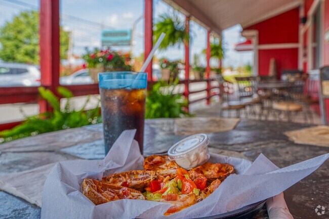 In the warmer months you can enjoy food on the porch at Lu-Lou's, which is near Hanover.