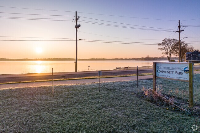 Northfield Township Community Park offers scenic views at sunrise.