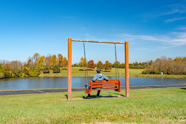 Enjoy looking out at the Fishing Pond in Washington Township Park in Felicity.