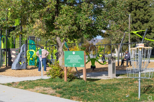 Bring the kids to the playground at Mount Pleasant City Park.