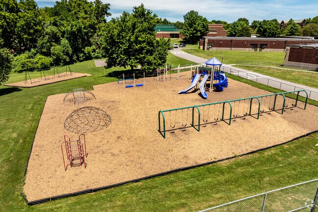 Crockett Elementary School has a smaller playground for younger kids.