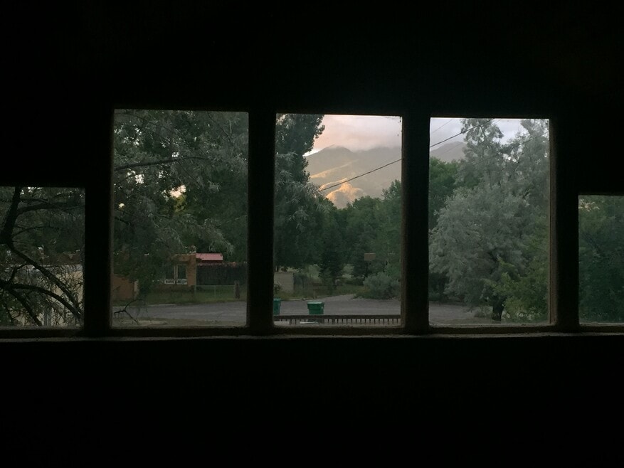 Loft view of nature and mountains