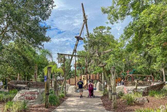 The All Kids Park in Cambridge is every kid's dream with it's pirate themed play area.