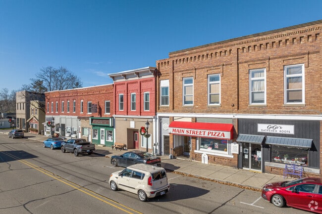 Various small shops and restaurants can be found in the quaint downtown area of Dimondale.