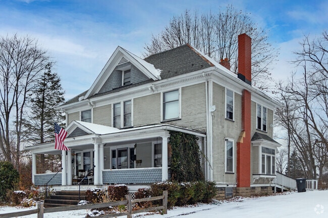 Beautiful vintage brick Gothic Revival homes in the Warren neighborhood.