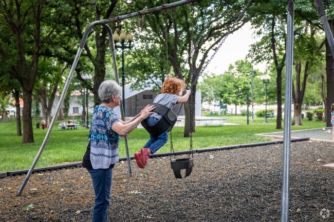 Let your kids have fun on the swing set at Main Street Park in Mulvane.